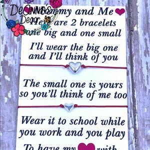 Mommy and Me bracelet set- red